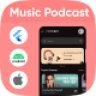 Pods - Podcast Player & Music Streaming flutter 3.3 app(Android, iOS) UI template