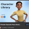 3D Female Character Pose Library Pack