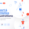 Athlety - Sport & Athlety Illustration Set